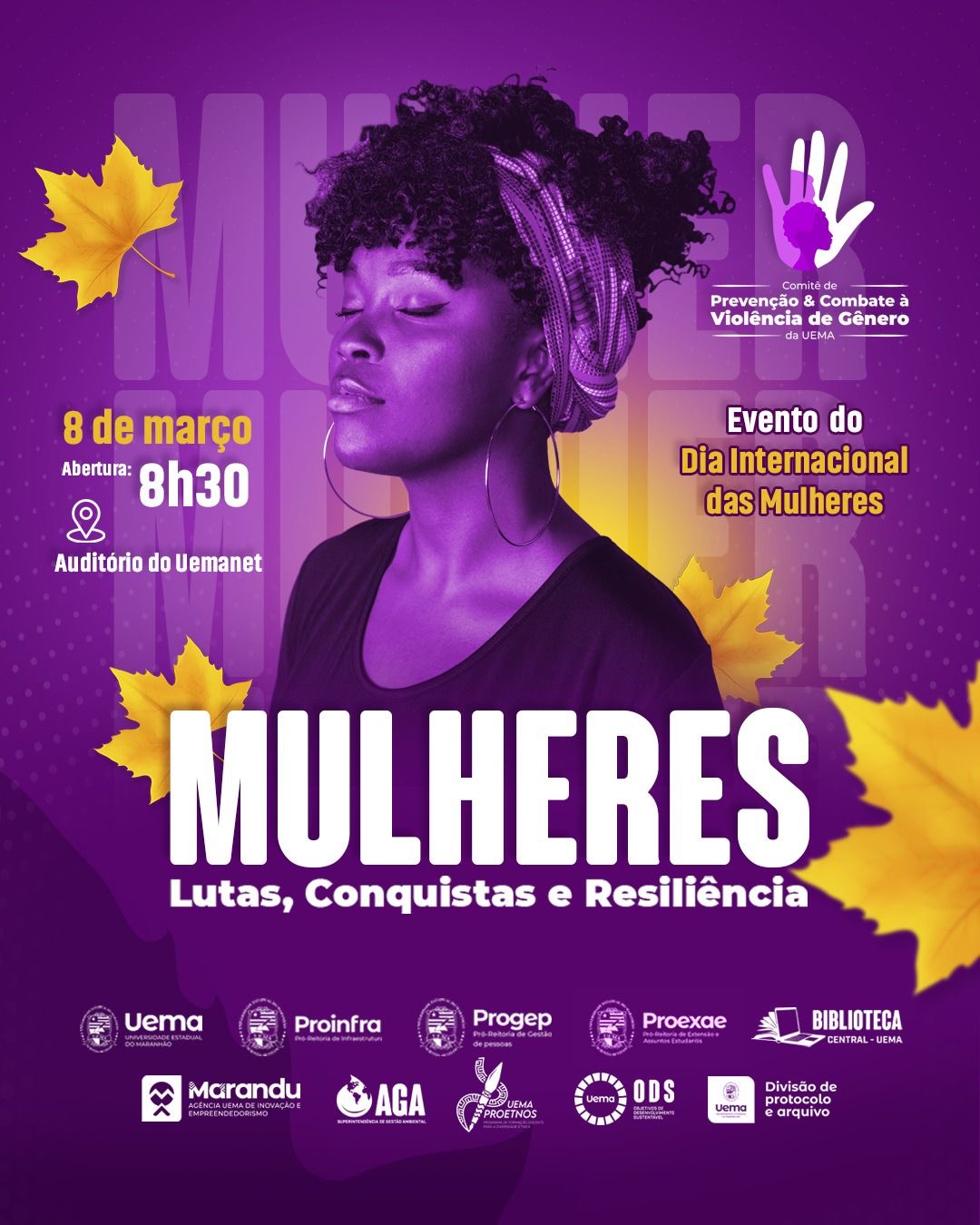 Flyer do dia internacional da mulher